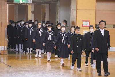 ４月６日、本宮第一中学校の新入生１０５名が入学しました。